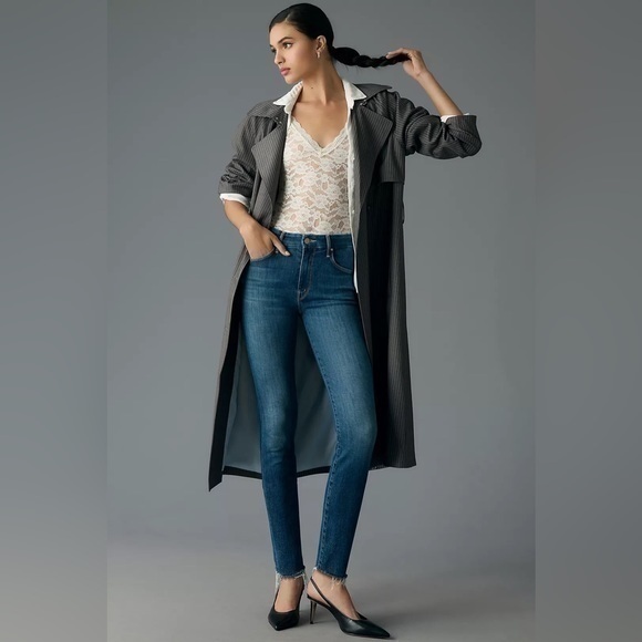 Mother Size 26‎ Dark Wash High Waisted Looker Ankle Fray Skinny Denim $248 - Picture 1 of 10